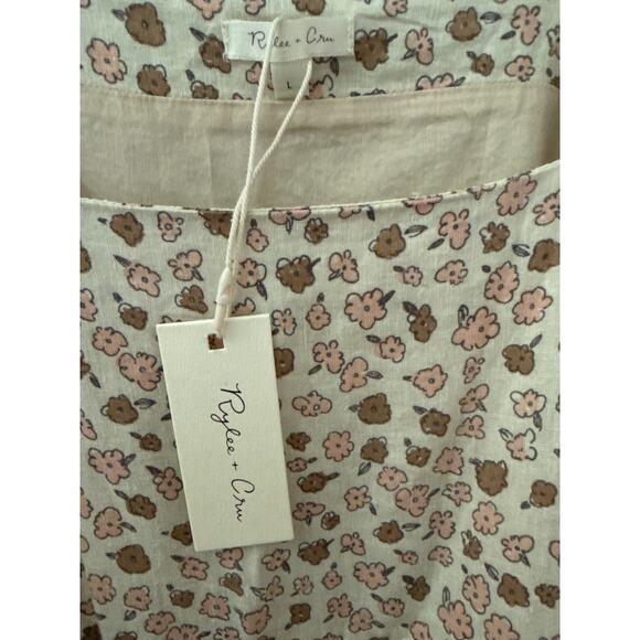 Rylee & Cru Neutrals Superbloom Greta Linen-Blend Babydoll Dress Size Large‎ - Picture 3 of 9
